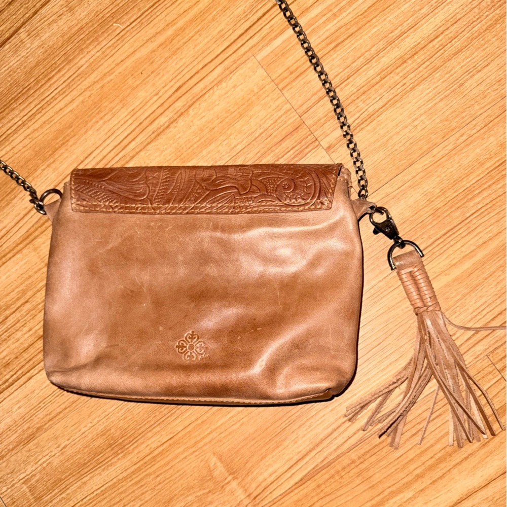 Vintage VELEZ Colombia Tooled Leather Boho Crossbody Bag – Tan - Picture 9 of 11
